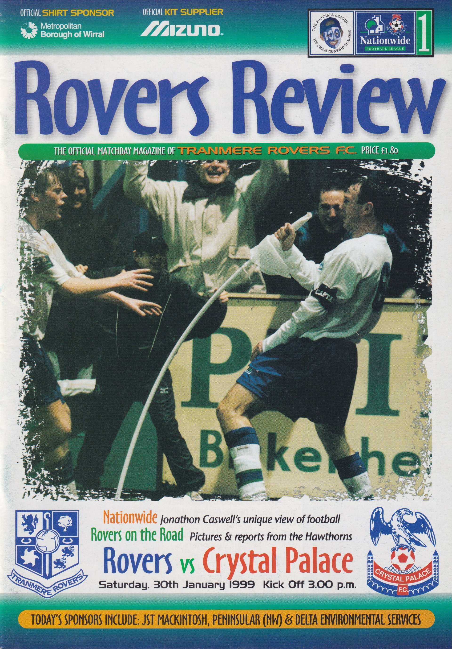 Tranmere Rovers v Crystal Palace match programme